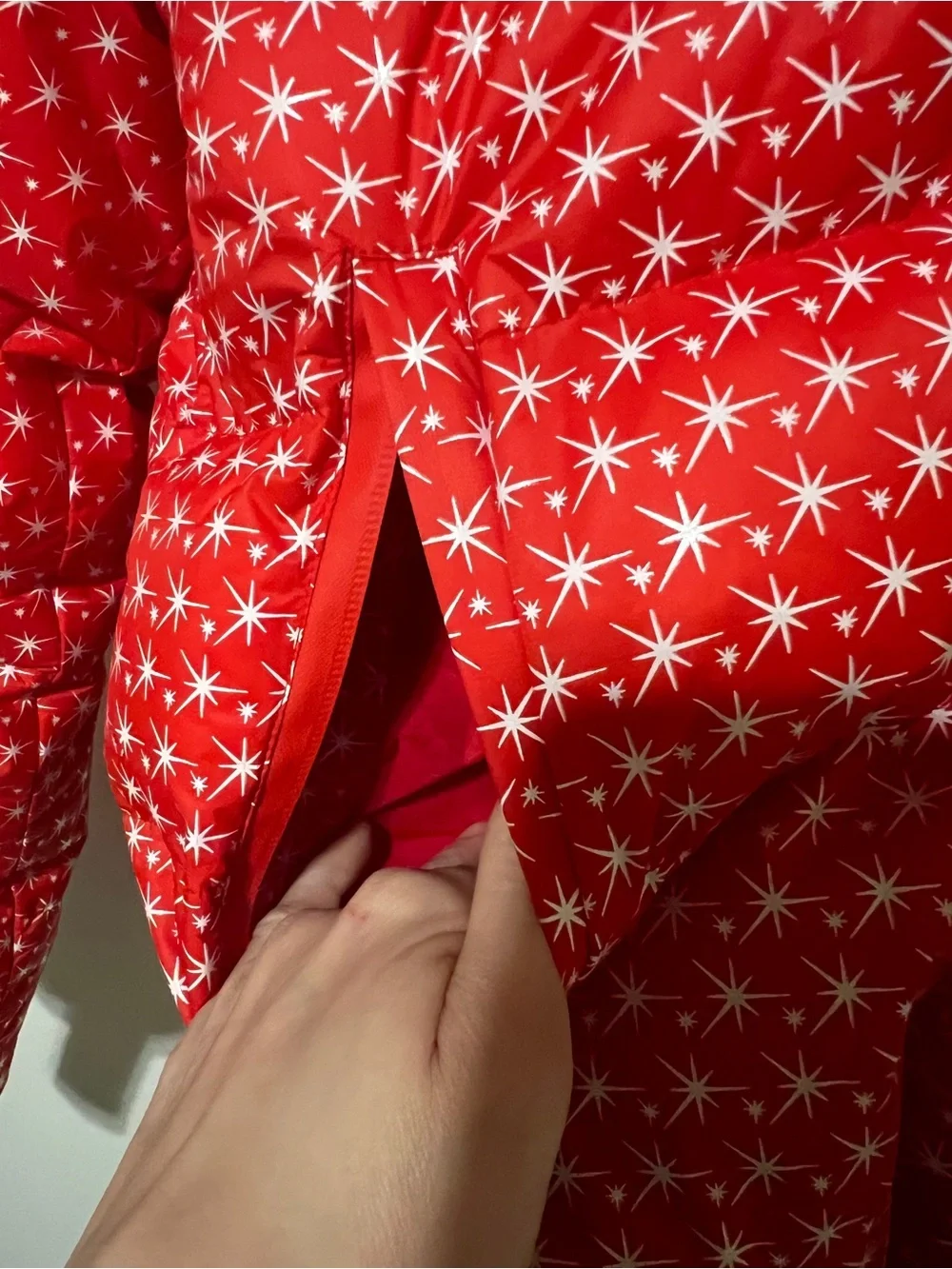 NWT $600 My Sunday Ski Womens Apricity Oversized Ski Jacket Medium Red White